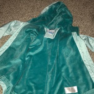 baby blue rain coat